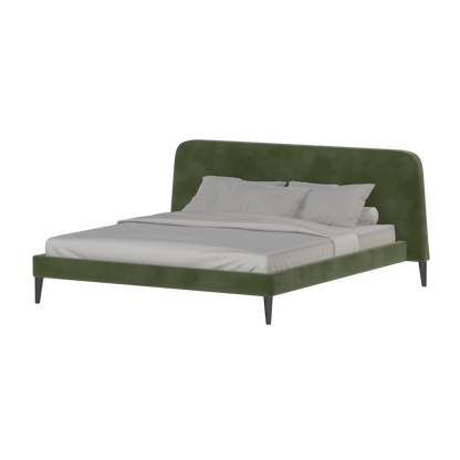 Lit double Selma avec capitonnage vertical profond