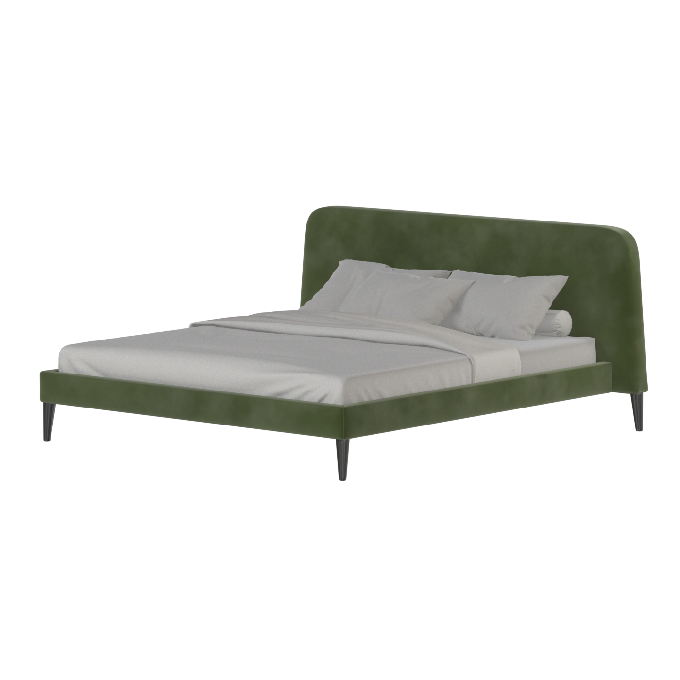 Lit double Selma avec capitonnage vertical profond