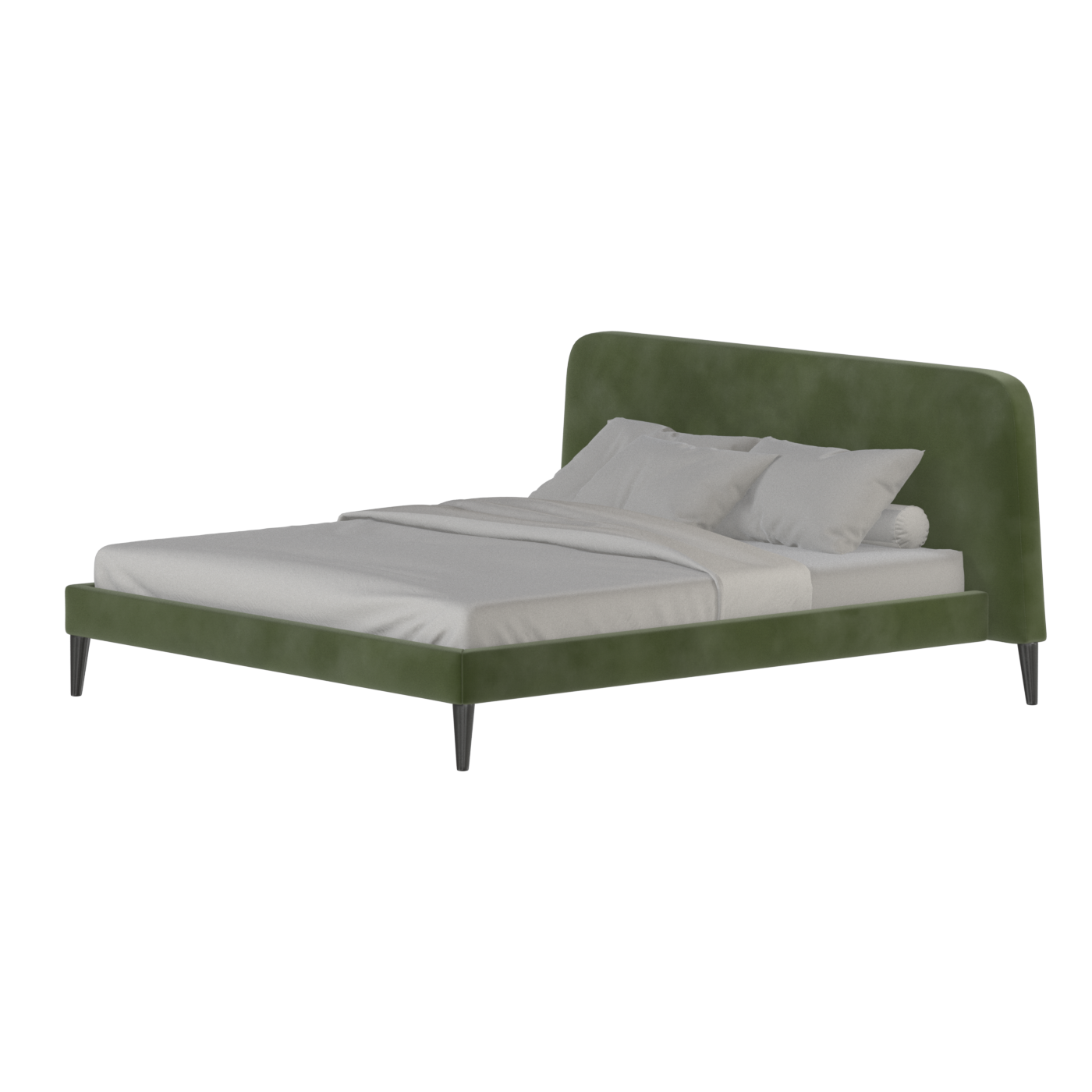 Lit double Selma avec capitonnage vertical profond