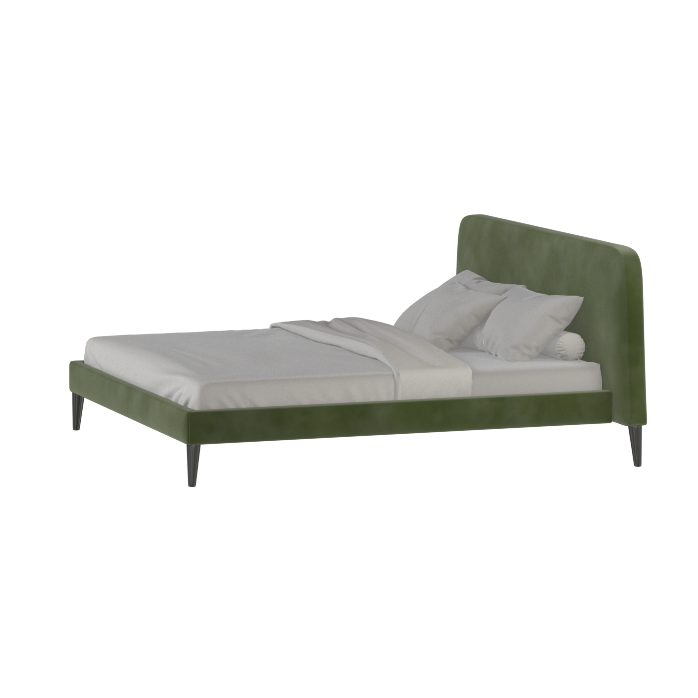 Lit double Selma avec capitonnage vertical profond