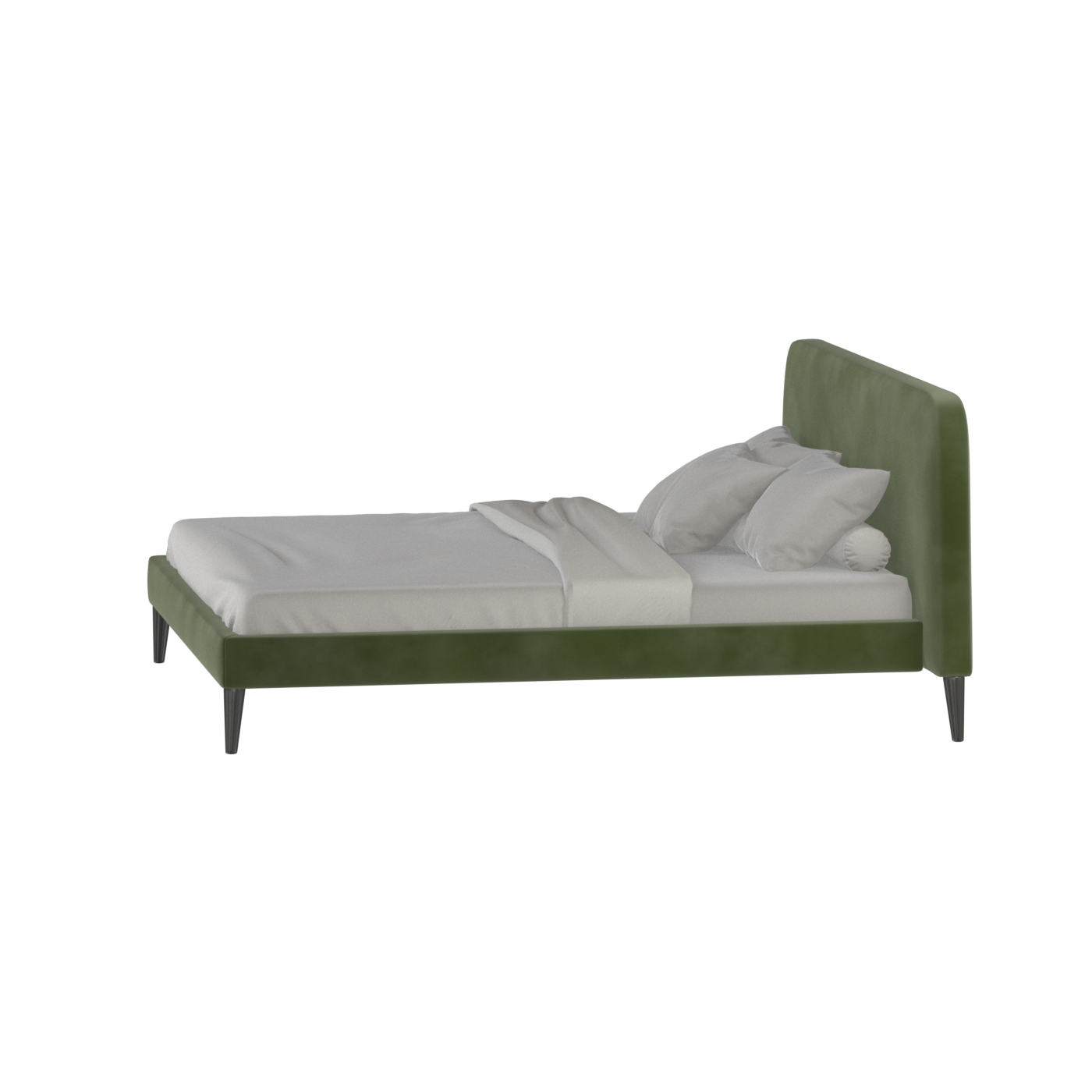 Lit double Selma avec capitonnage vertical profond