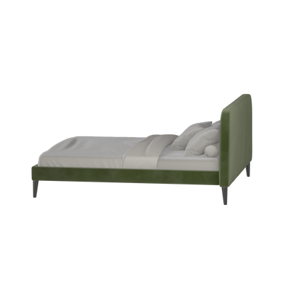 Lit double Selma avec capitonnage vertical profond