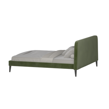Lit double Selma avec capitonnage vertical profond