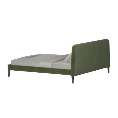 Lit double Selma avec capitonnage vertical profond