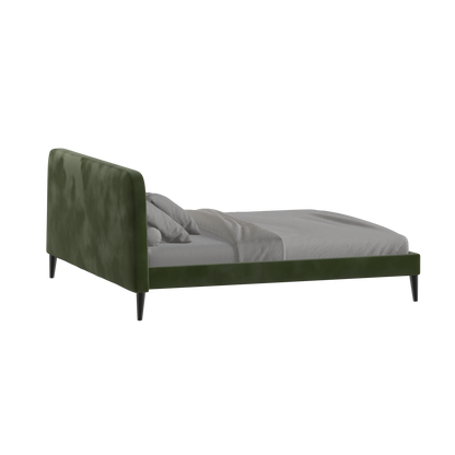 Lit double Selma avec capitonnage vertical profond