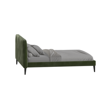 Lit double Selma avec capitonnage vertical profond