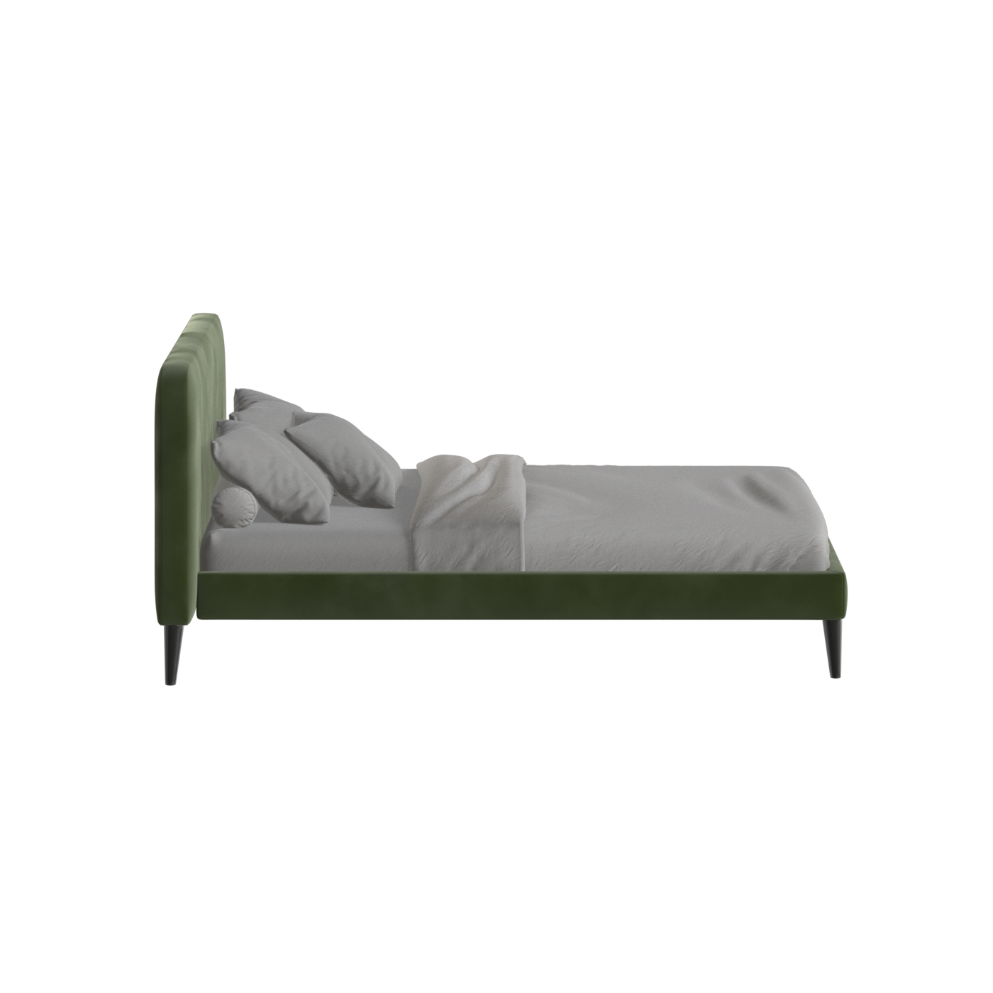 Lit double Selma avec capitonnage vertical profond
