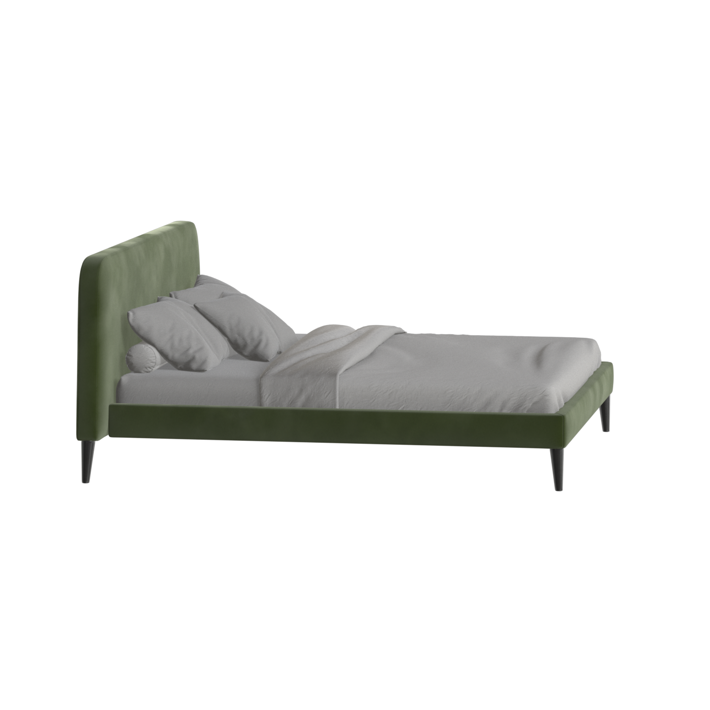 Lit double Selma avec capitonnage vertical profond