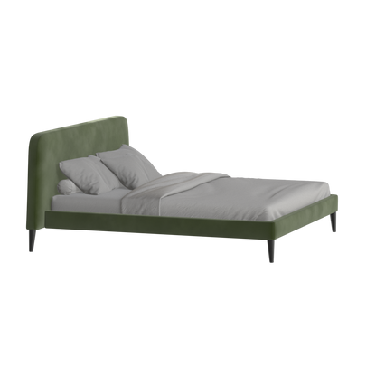 Lit double Selma avec capitonnage vertical profond