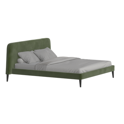 Lit double Selma avec capitonnage vertical profond