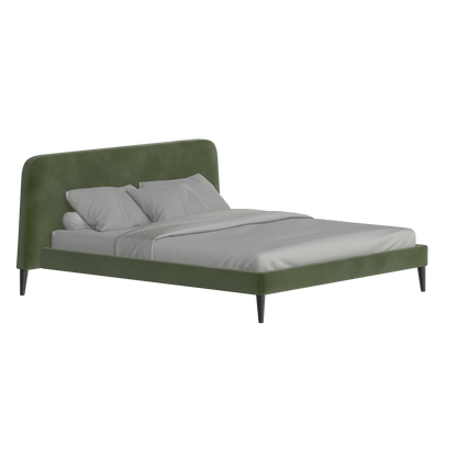 Lit double Selma avec capitonnage vertical profond