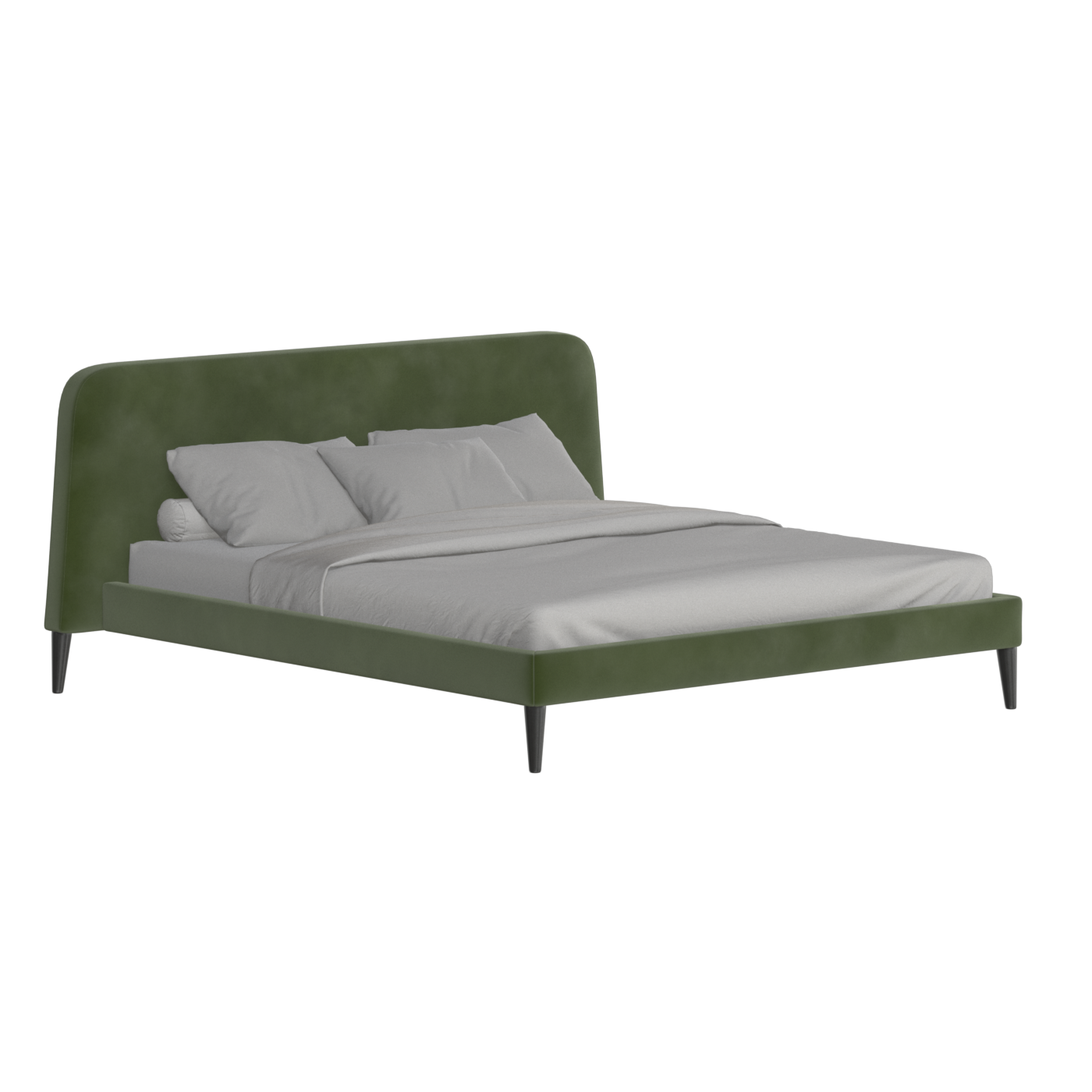 Lit double Selma avec capitonnage vertical profond
