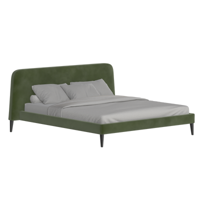 Lit double Selma avec capitonnage vertical profond