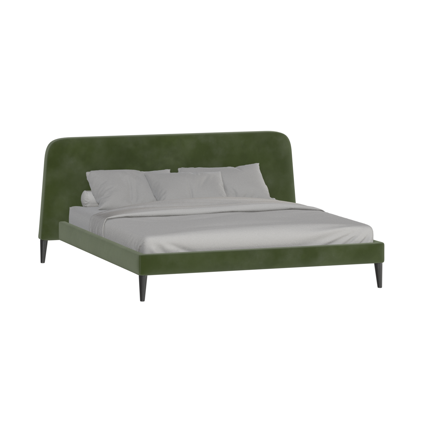Lit double Selma avec capitonnage vertical profond