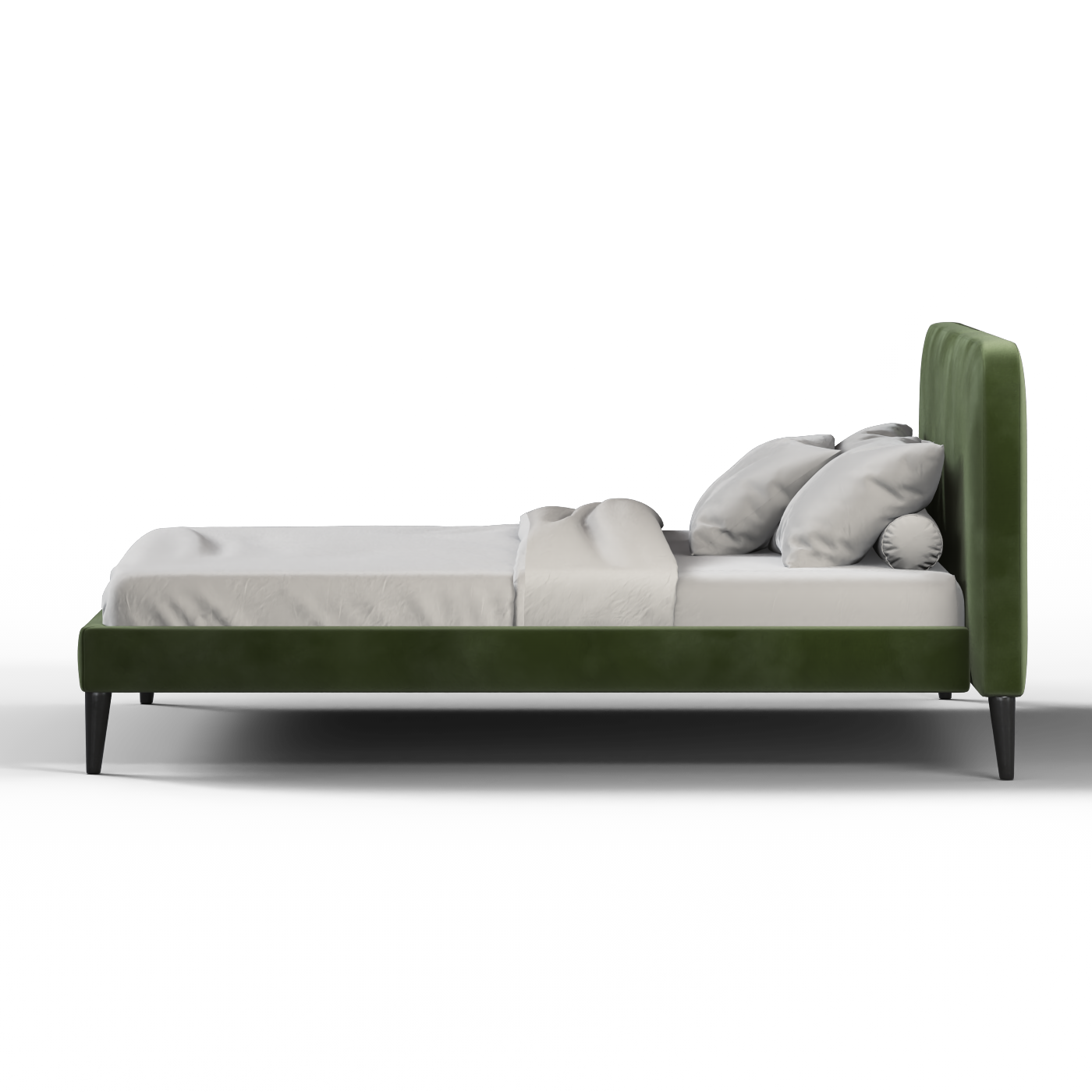 Lit double Selma avec capitonnage vertical profond