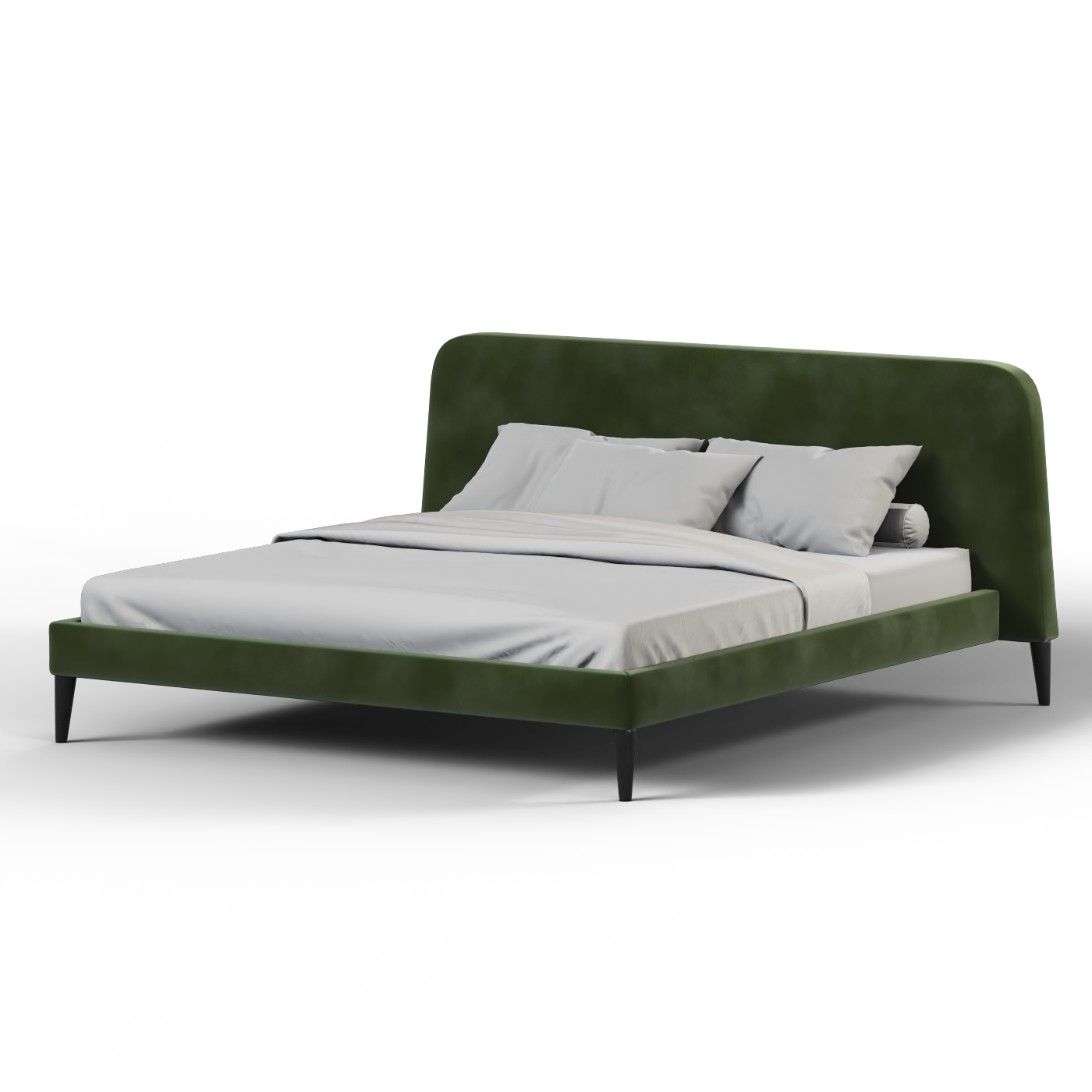 Lit double Selma avec capitonnage vertical profond