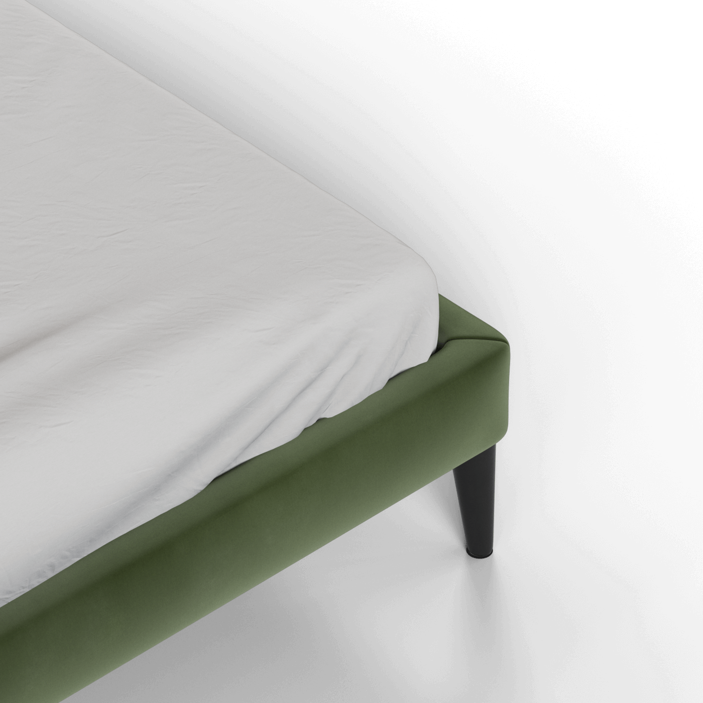 Lit double Selma avec capitonnage vertical profond