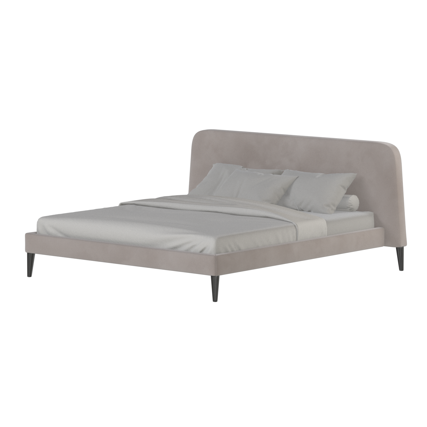 Lit double Selma avec capitonnage vertical profond