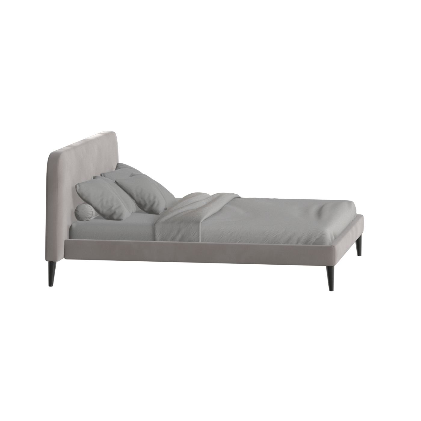 Lit double Selma avec capitonnage vertical profond