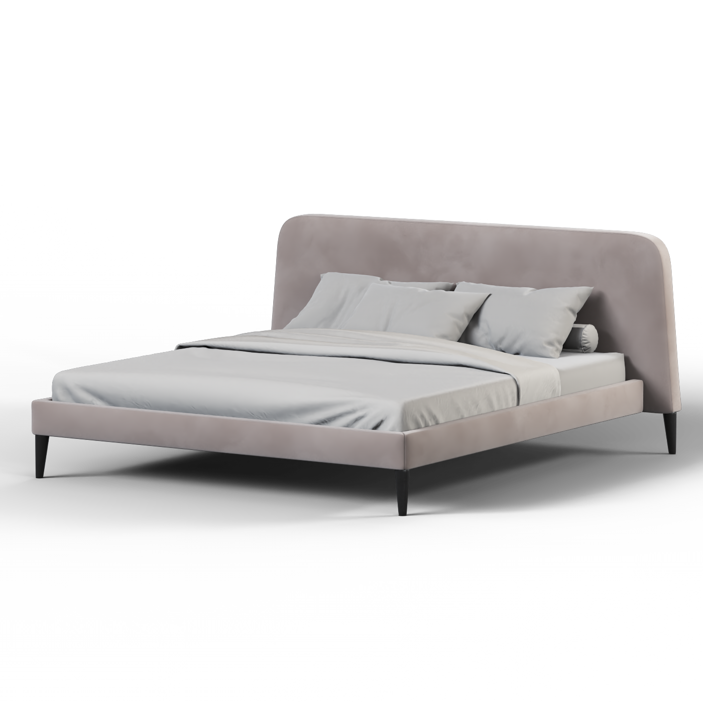 Lit double Selma avec capitonnage vertical profond