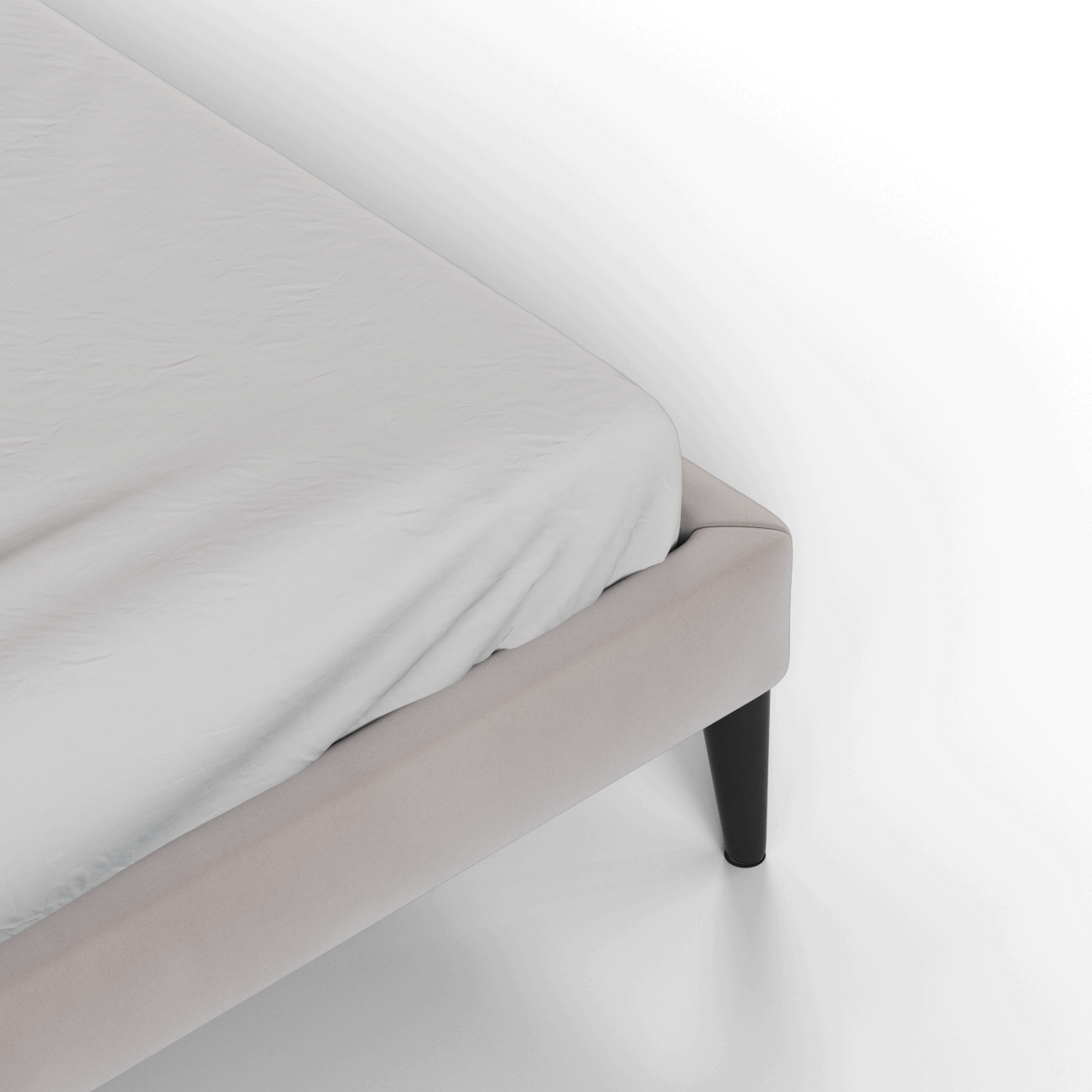 Lit double Selma avec capitonnage vertical profond