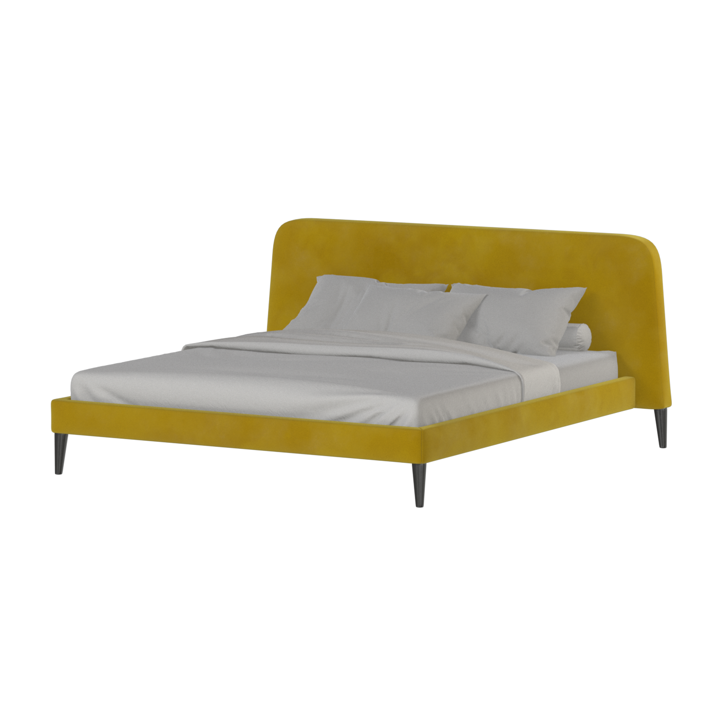 Lit double Selma avec capitonnage vertical profond