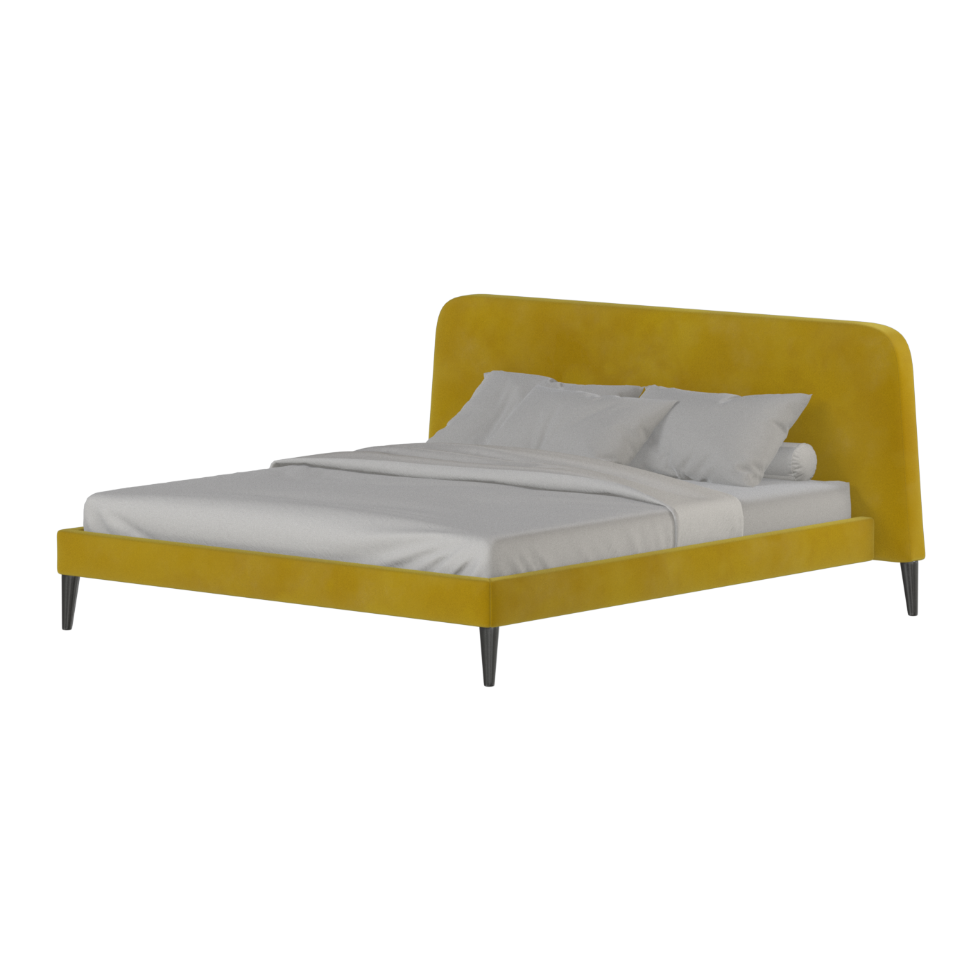 Lit double Selma avec capitonnage vertical profond