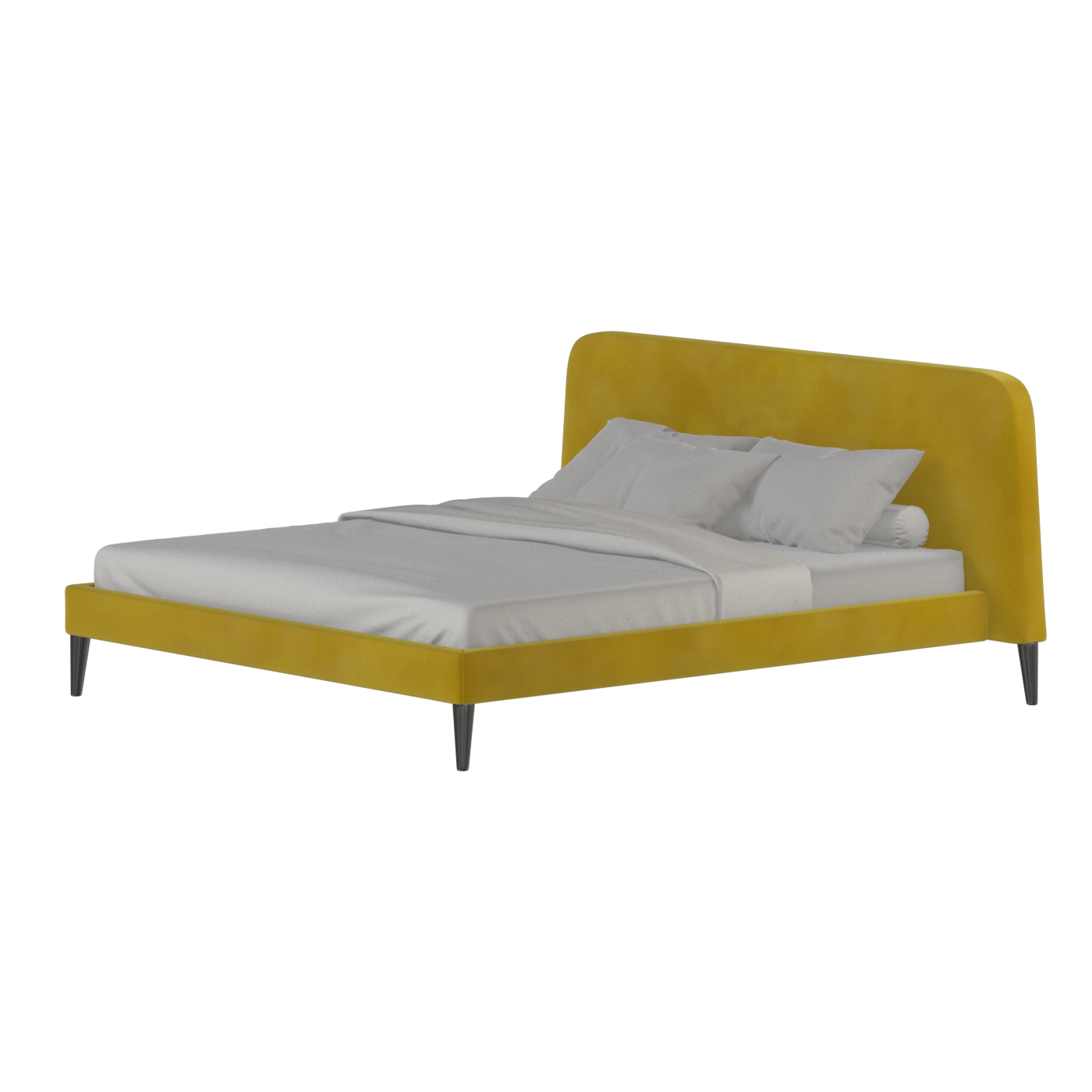 Lit double Selma avec capitonnage vertical profond