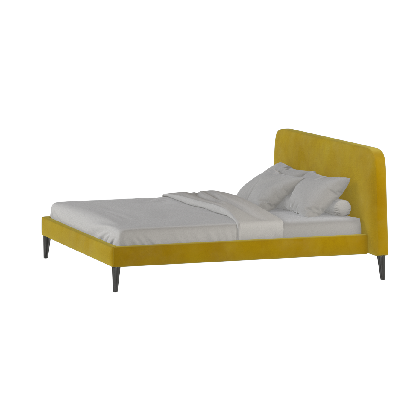 Lit double Selma avec capitonnage vertical profond