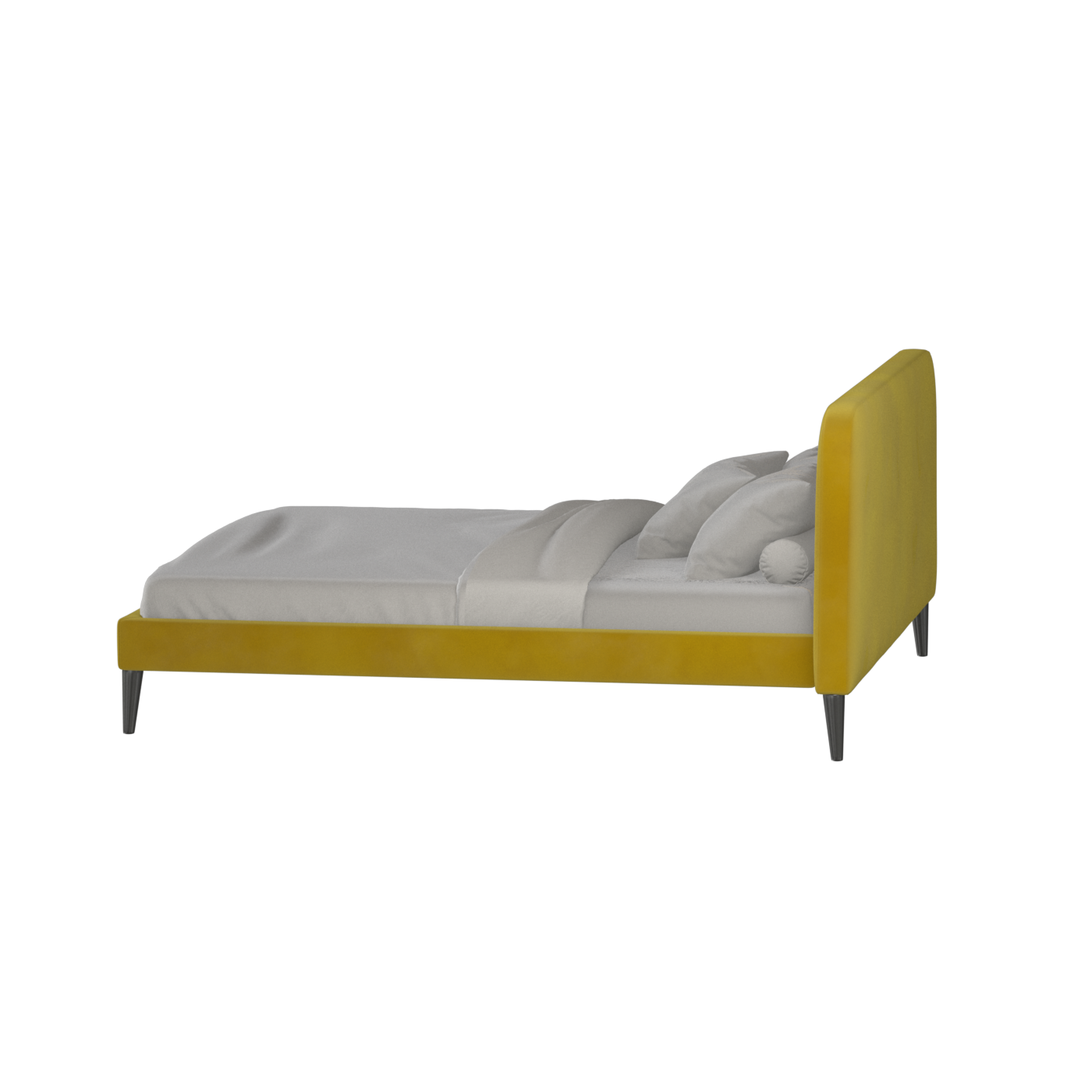 Lit double Selma avec capitonnage vertical profond