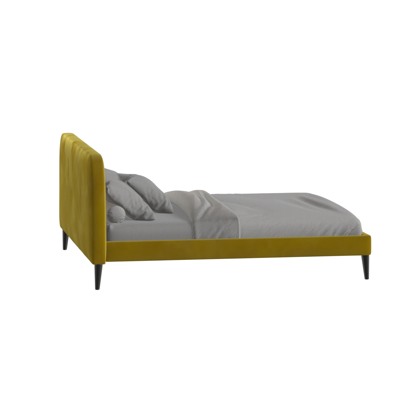 Lit double Selma avec capitonnage vertical profond