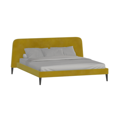 Lit double Selma avec capitonnage vertical profond