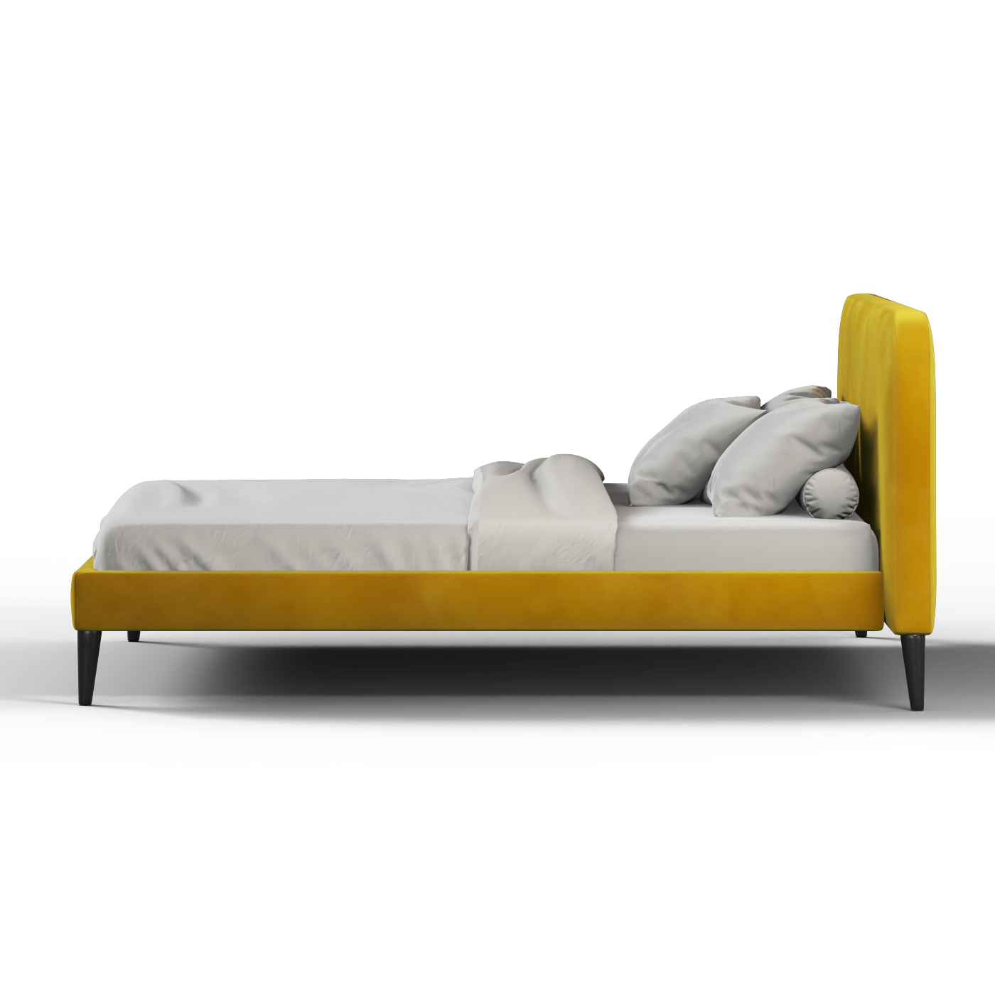 Lit double Selma avec capitonnage vertical profond