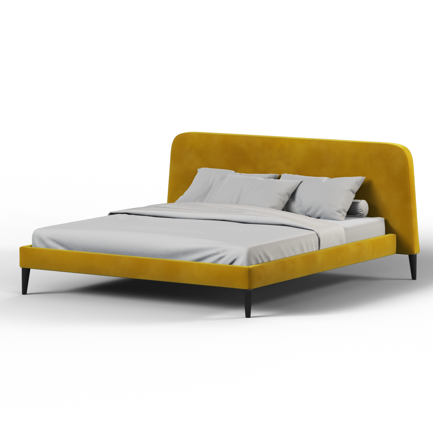 Lit double Selma avec capitonnage vertical profond