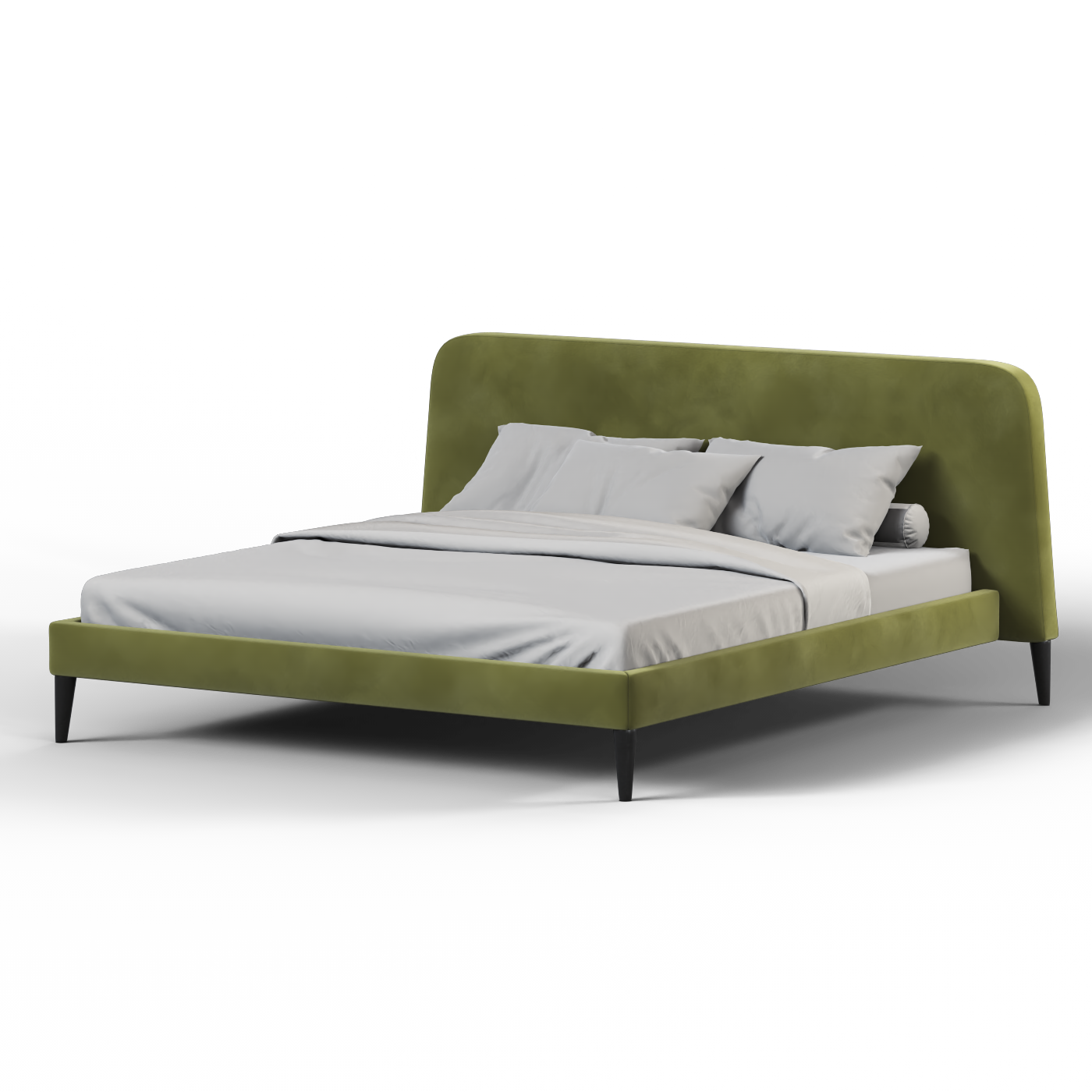 Lit double Selma avec capitonnage vertical profond