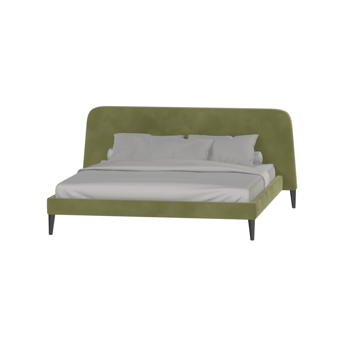Lit double Selma avec capitonnage vertical profond