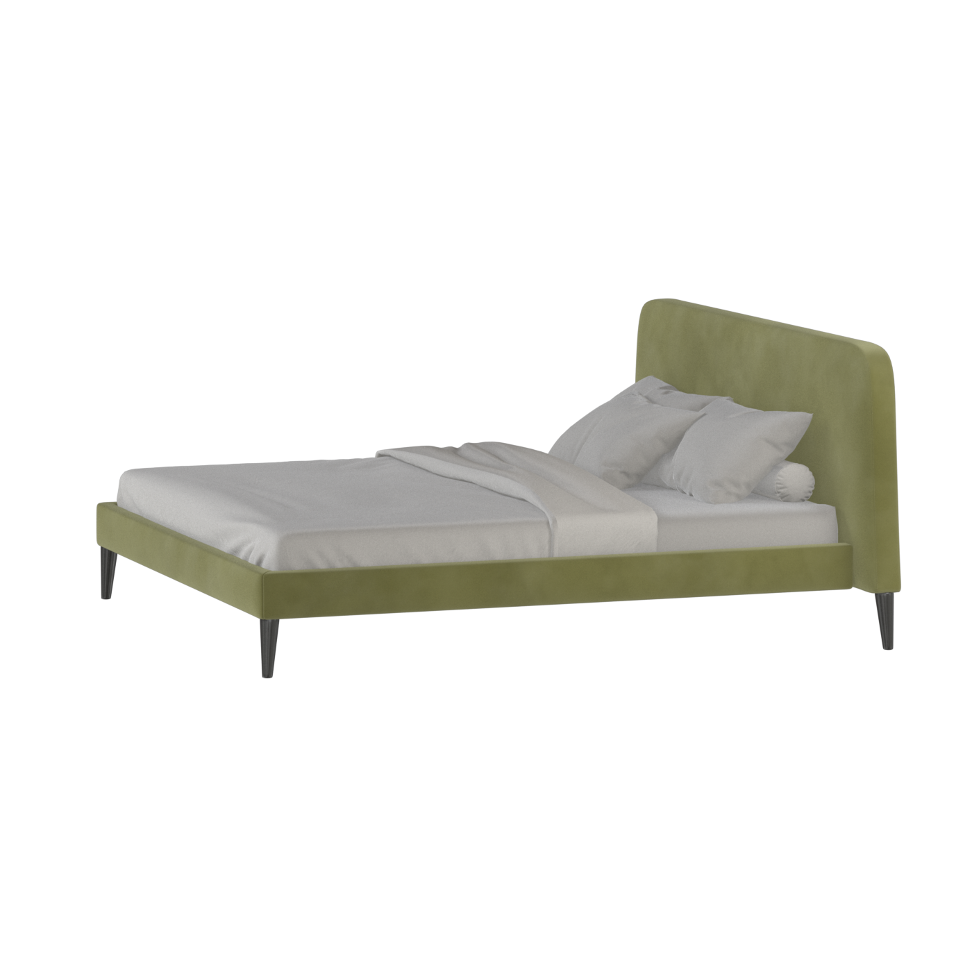 Lit double Selma avec capitonnage vertical profond