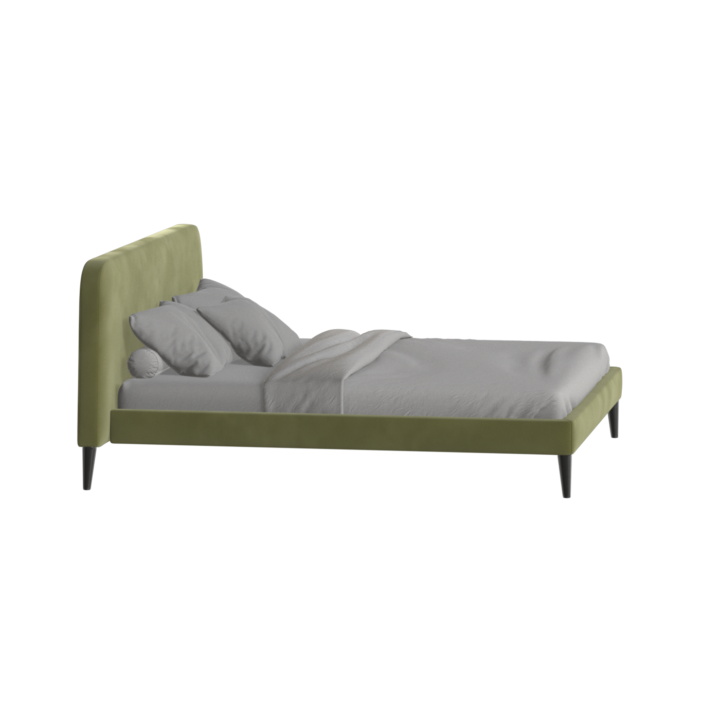 Lit double Selma avec capitonnage vertical profond