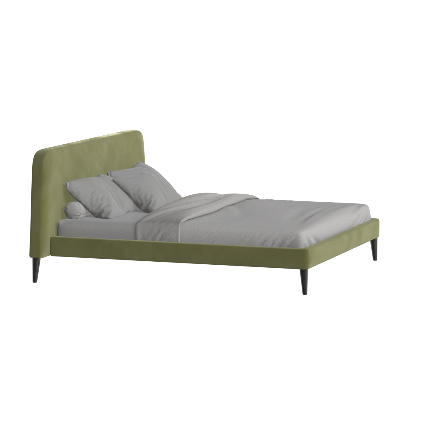 Lit double Selma avec capitonnage vertical profond