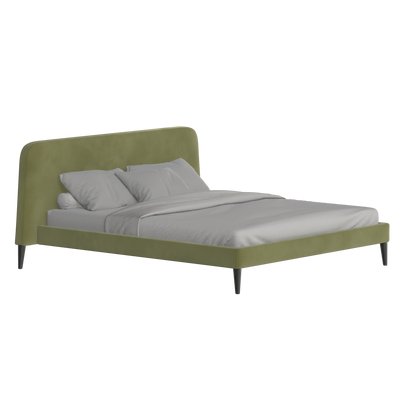 Lit double Selma avec capitonnage vertical profond