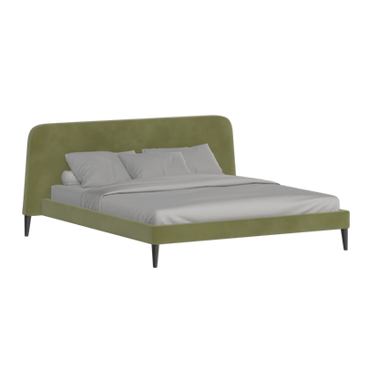 Lit double Selma avec capitonnage vertical profond