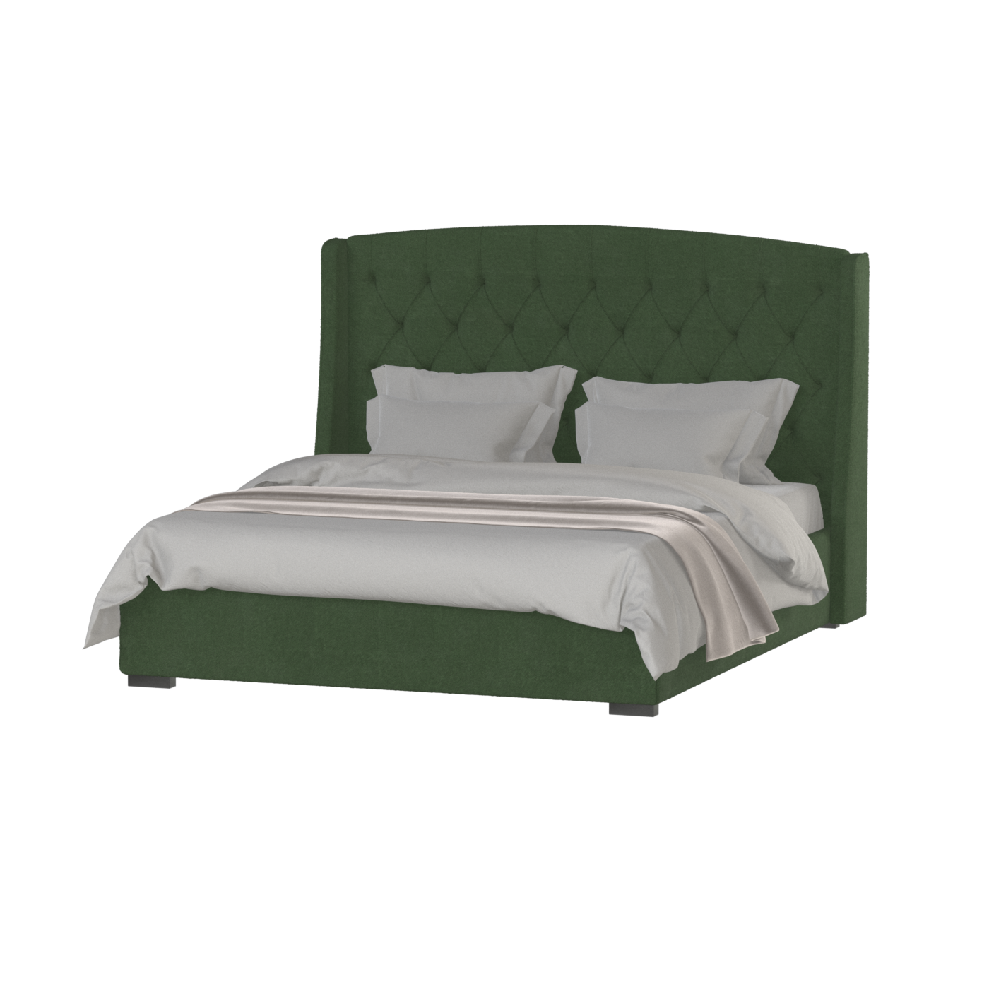 Sophia Upholstered Bed with Buttoned Headboard