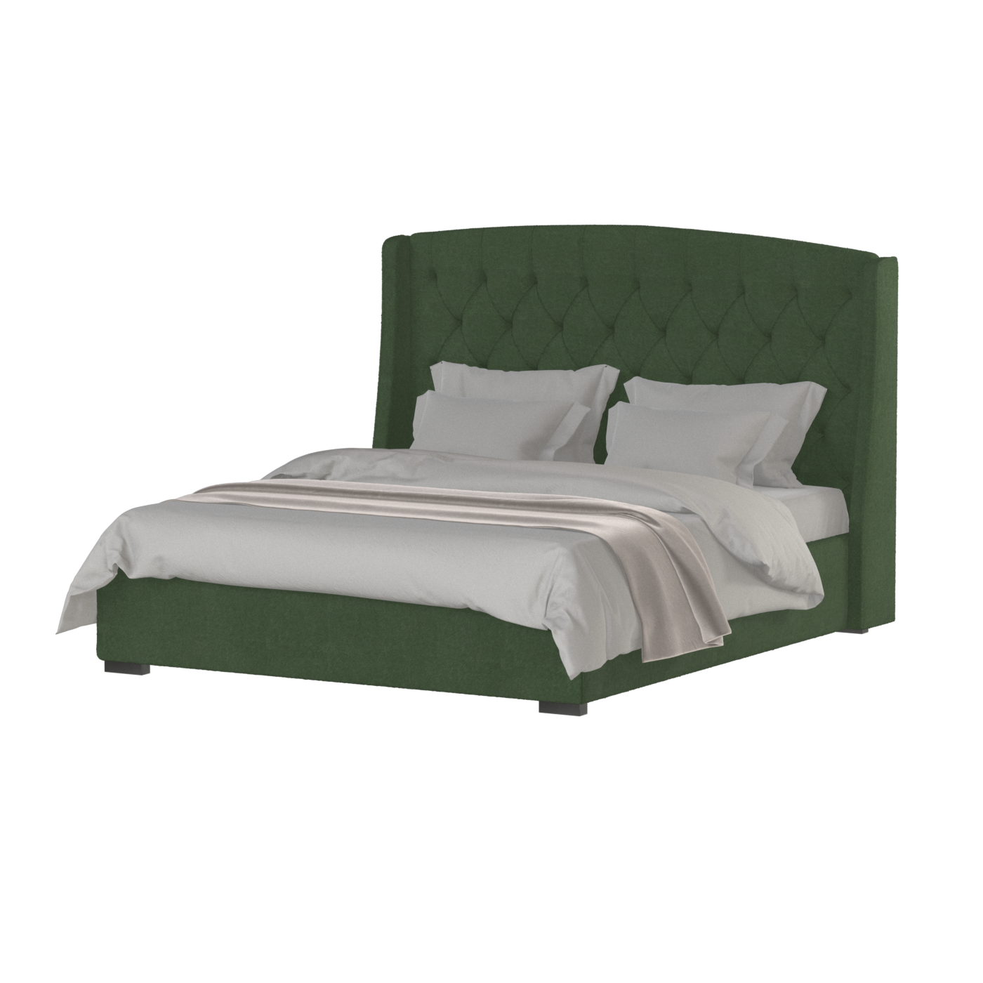 Sophia Upholstered Bed with Buttoned Headboard