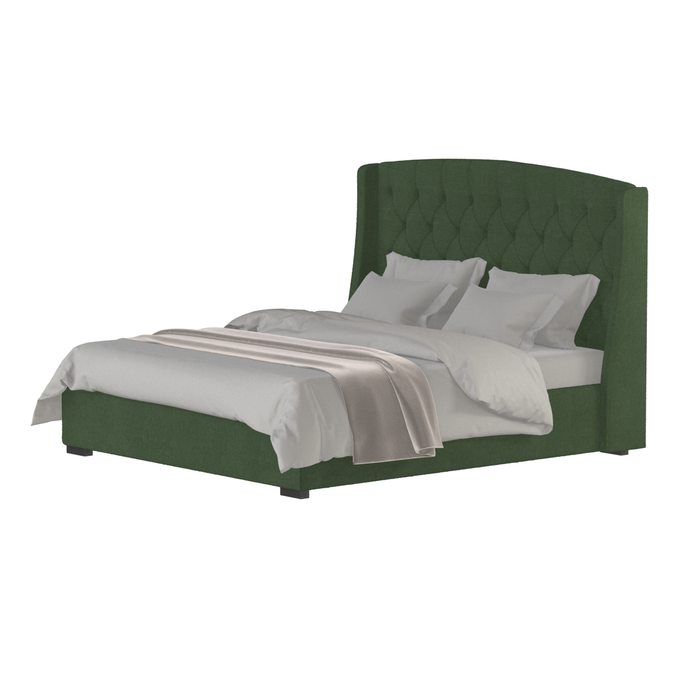 Sophia Upholstered Bed with Buttoned Headboard