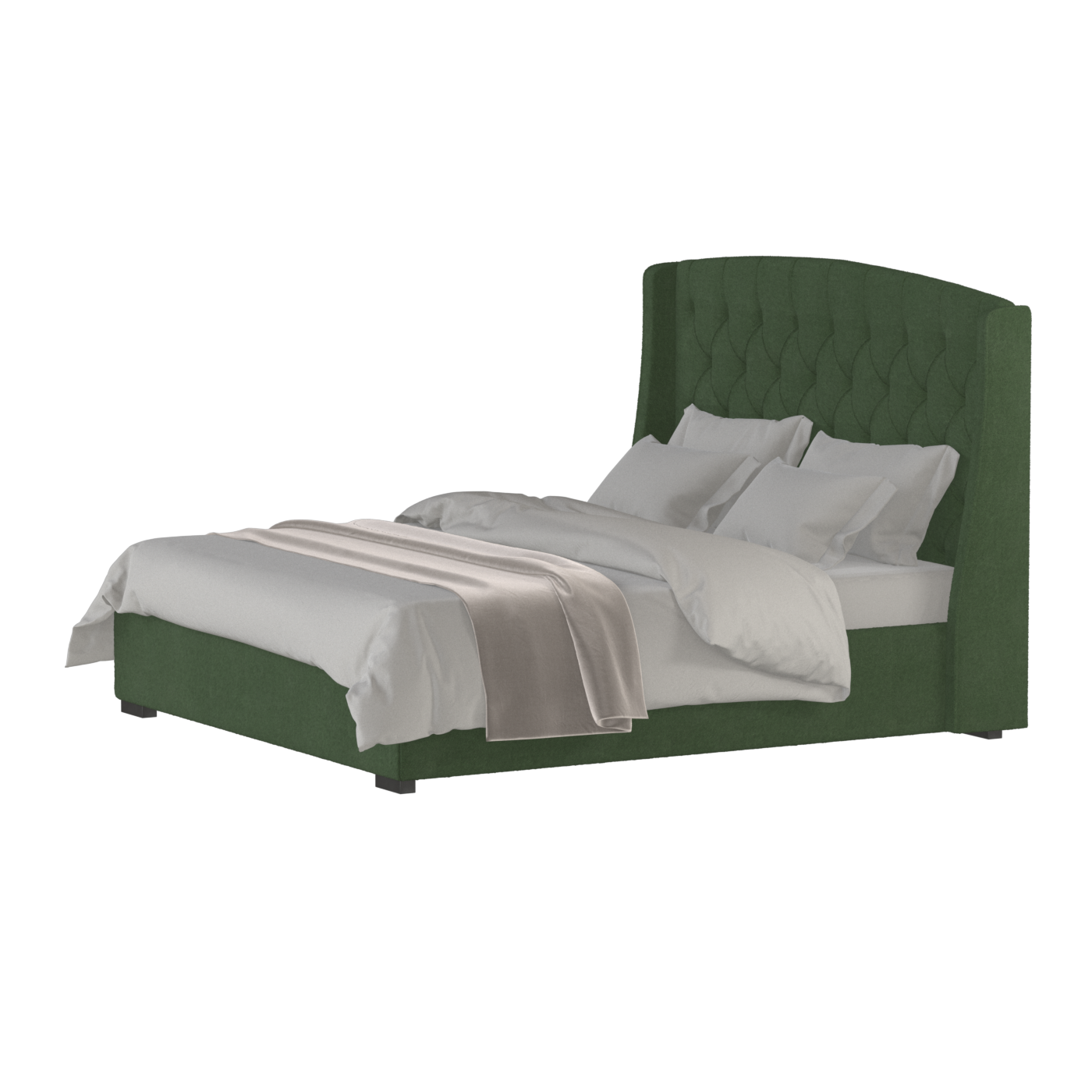 Sophia Upholstered Bed with Buttoned Headboard