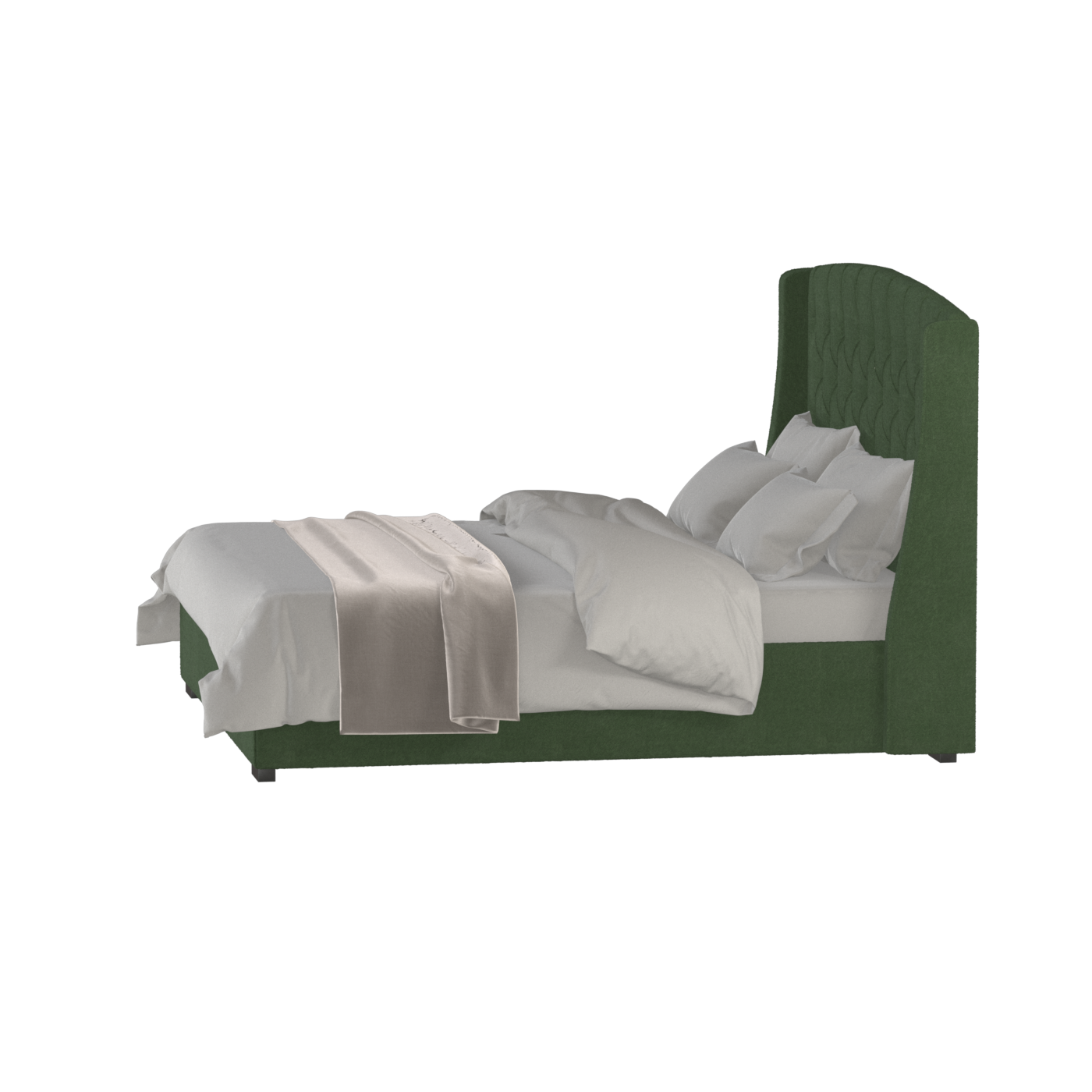 Sophia Upholstered Bed with Buttoned Headboard