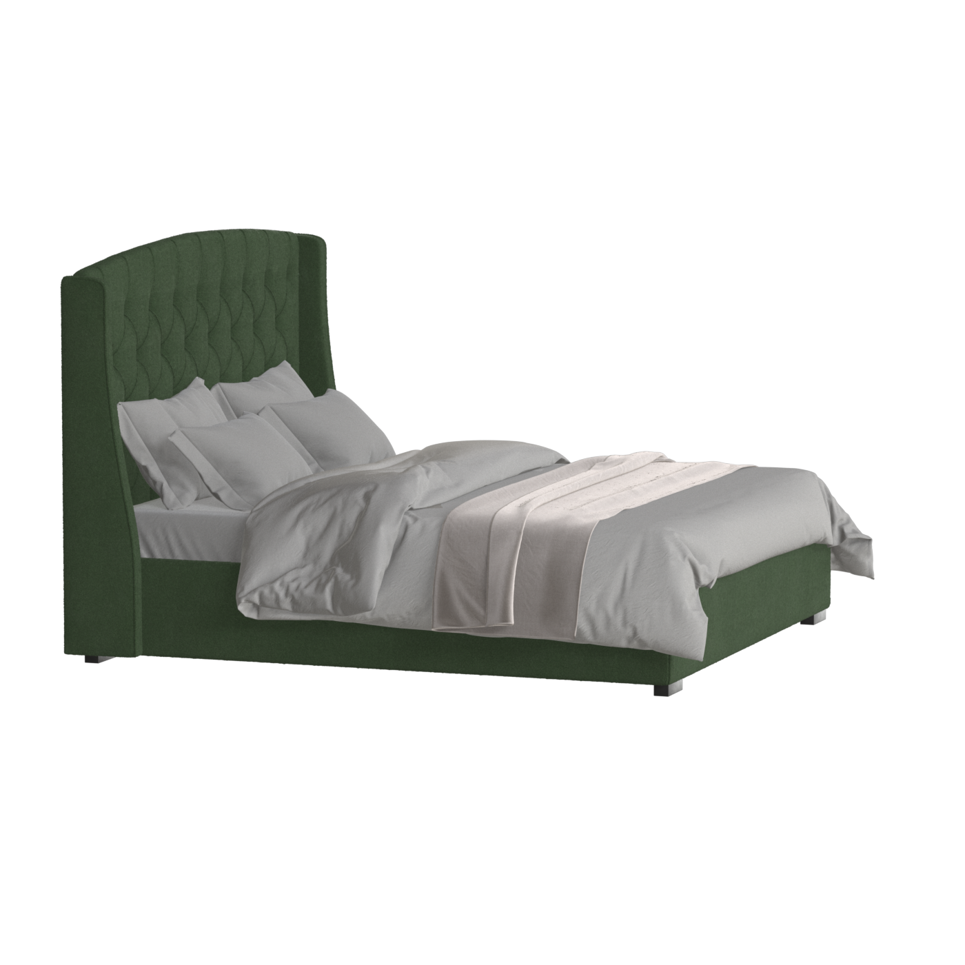 Sophia Upholstered Bed with Buttoned Headboard