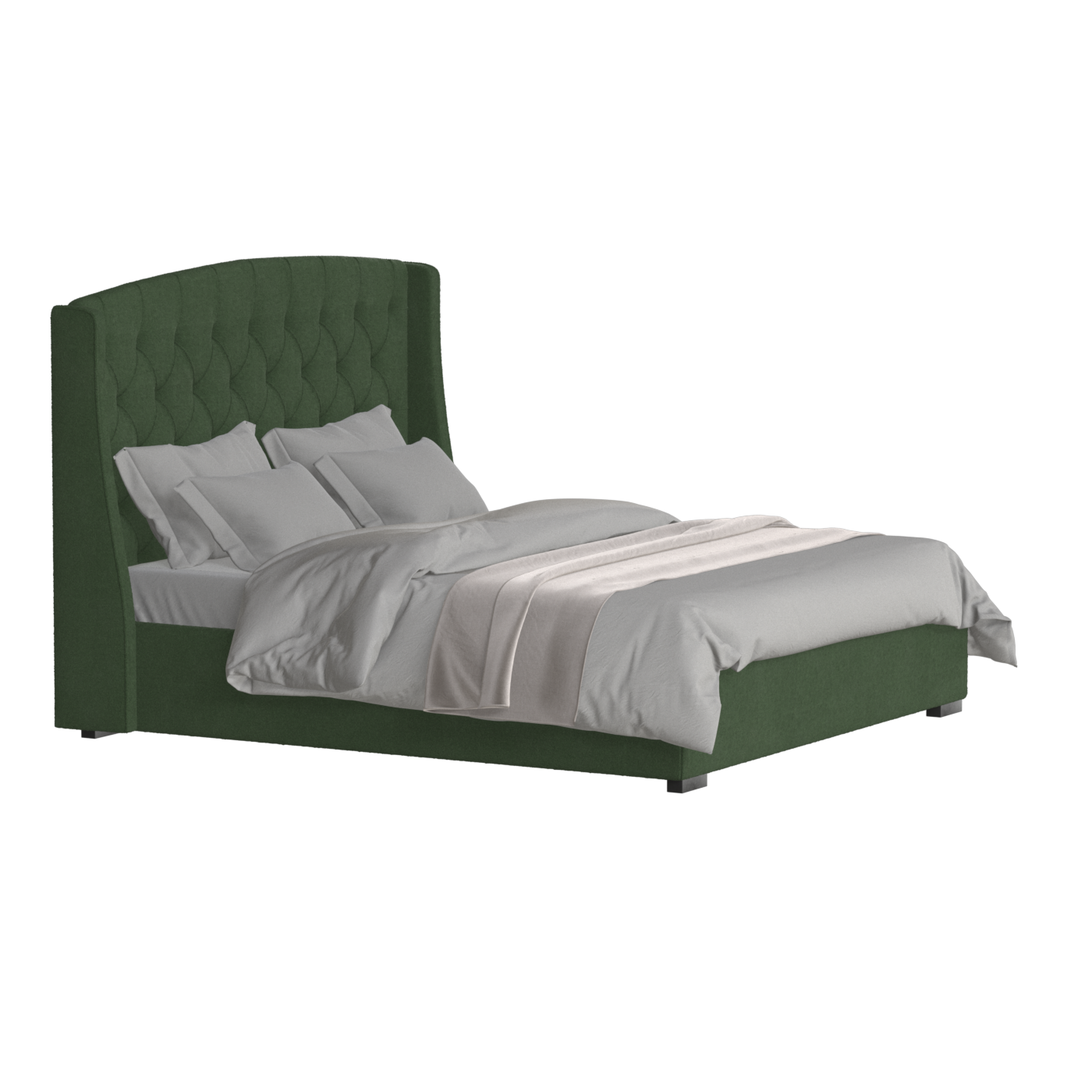 Sophia Upholstered Bed with Buttoned Headboard