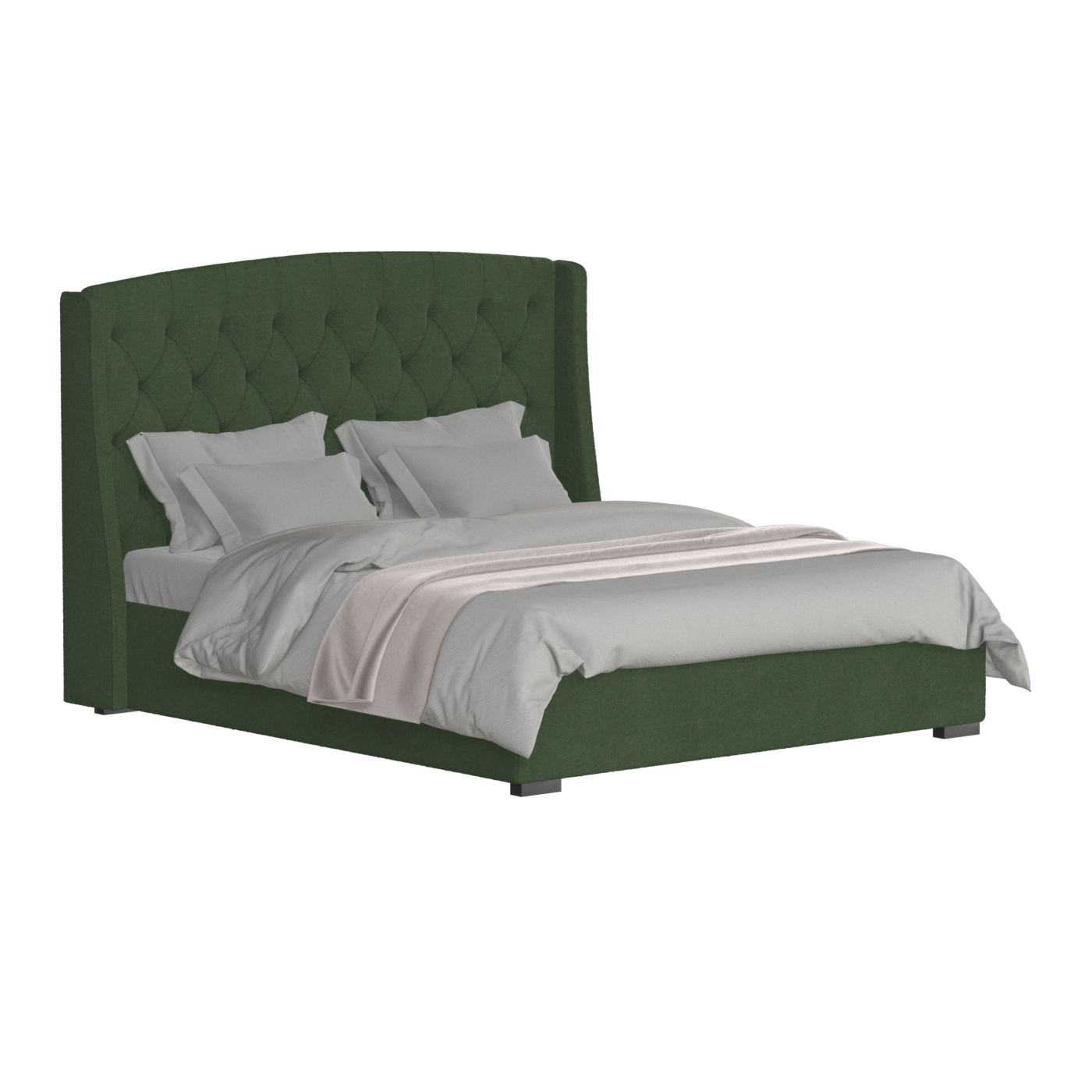 Sophia Upholstered Bed with Buttoned Headboard