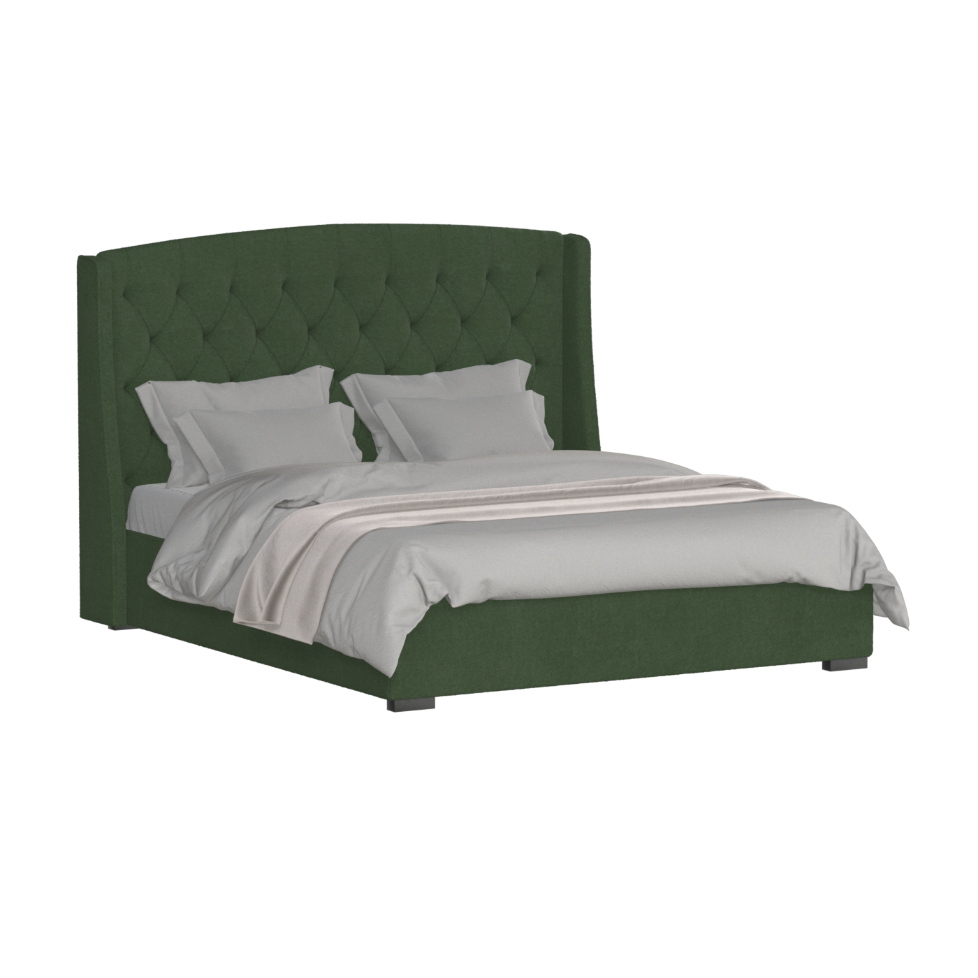 Sophia Upholstered Bed with Buttoned Headboard